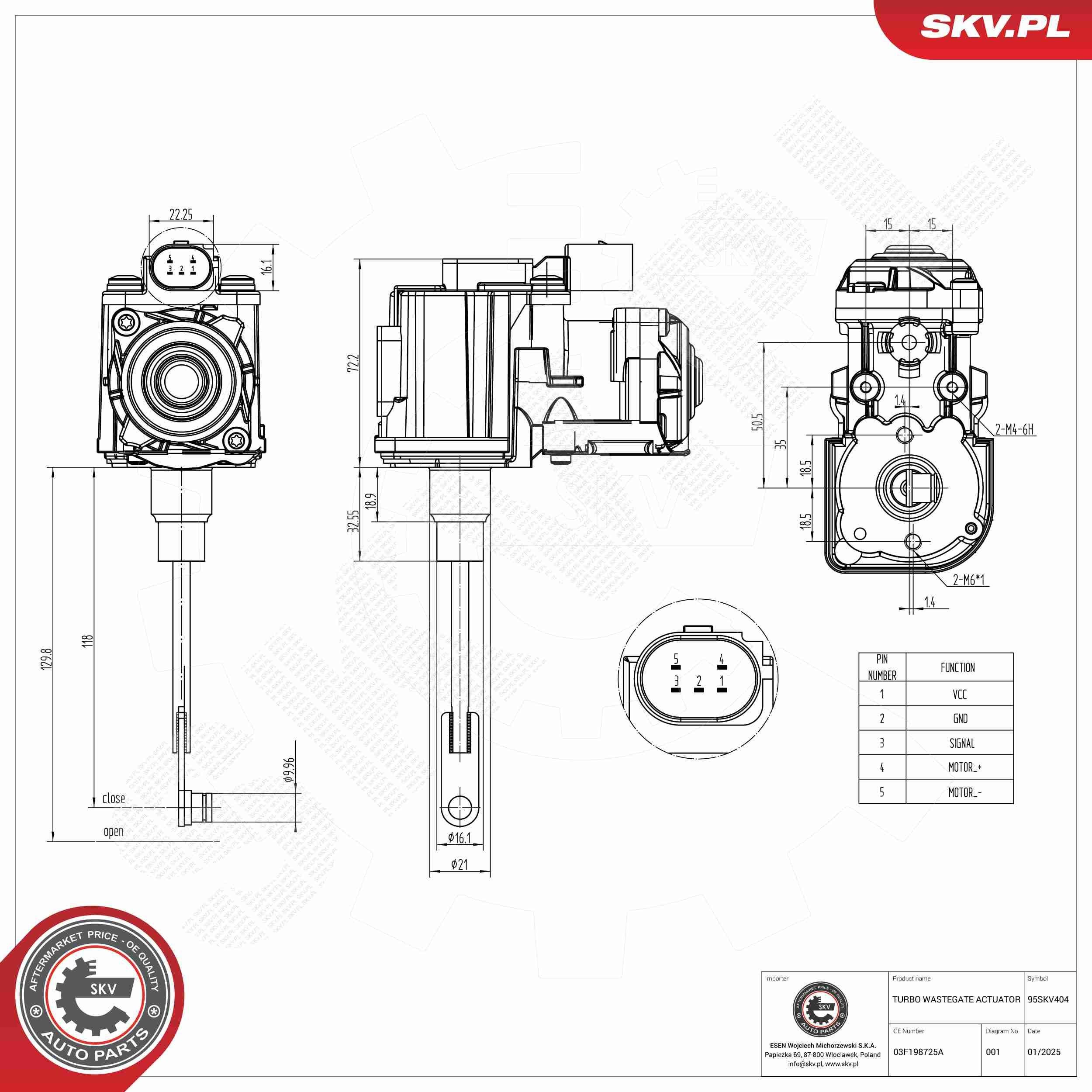Купити Актуатор турбіни Skoda Fabia II 5J2, 542, 572, 582